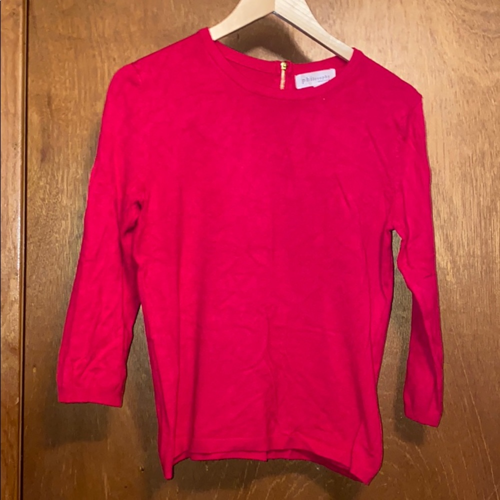 Red philosophy sweater